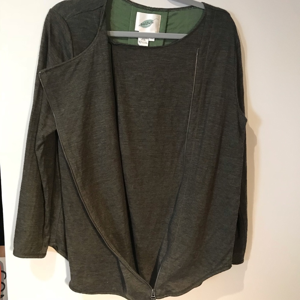 Nurture Moto Zip Sweater Jacket, Size M